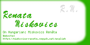 renata miskovics business card