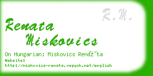 renata miskovics business card